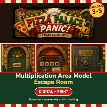 Multiplication Area Model escape room cover