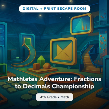 Fractions to Decimals escape room cover